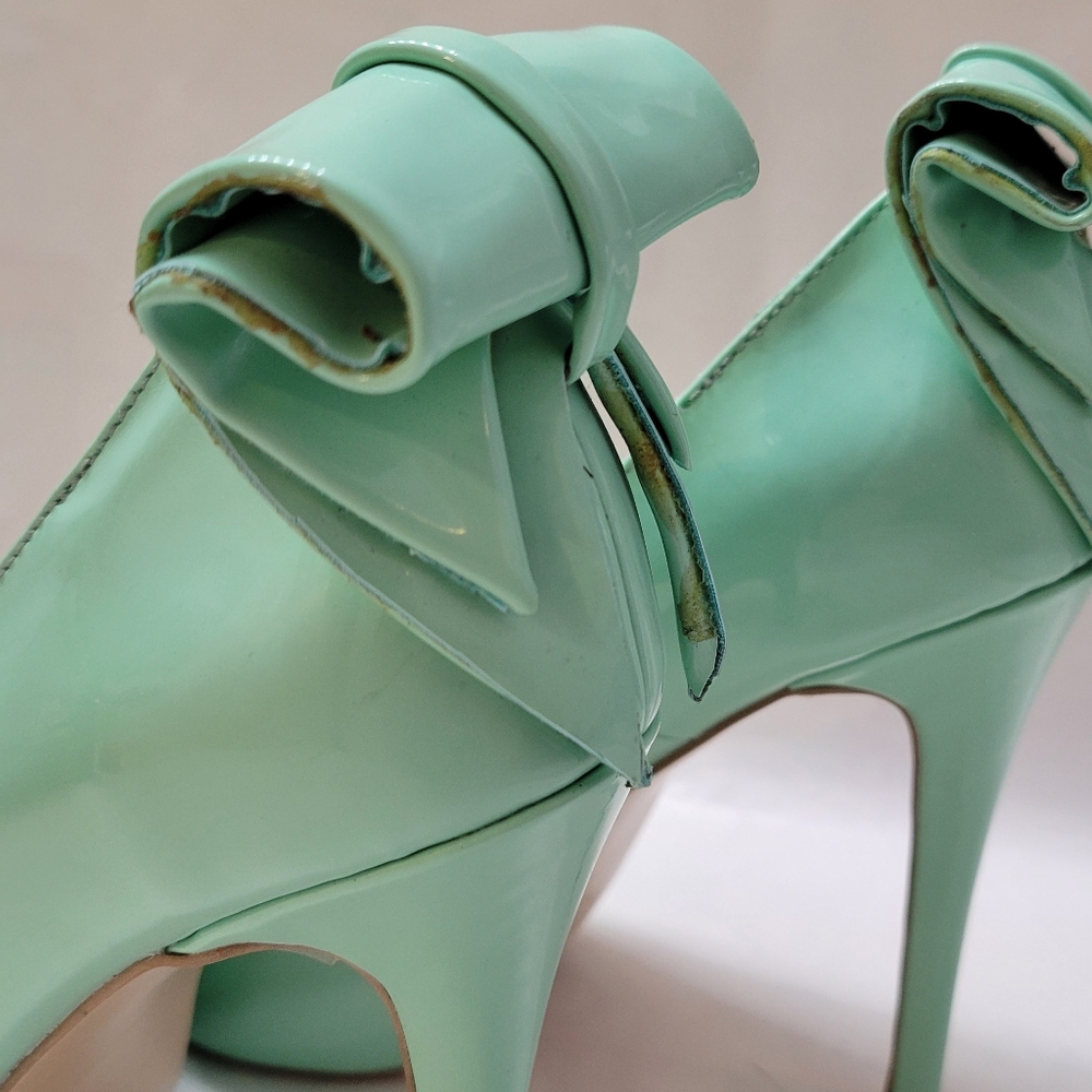 NEW FSJ Mint Green Heels Size 7.5 - Picture 5 of 8